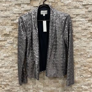 Sabine Silver Sequin Blazer
